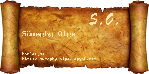 Sümeghy Olga névjegykártya
