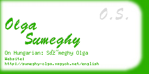 olga sumeghy business card